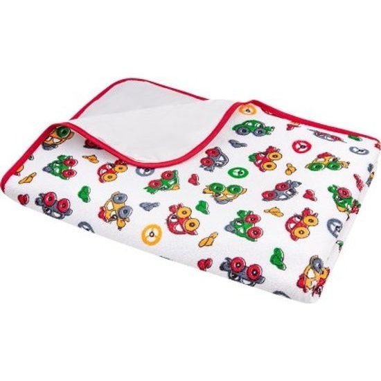 Froté podložka s voskovaným plátnem 50 x 70 cm - Autíčka