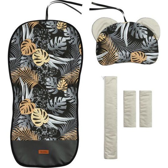 Sada do kočárku deluxe velvet - zlaté listí