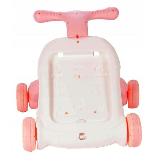 Doris interaktivní chodítko s hracím stolečkem 2v1 růžové