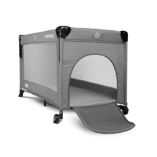 Dětská cestovní postýlka CARETERO ESTI se stahovací bočnicí graphíte
