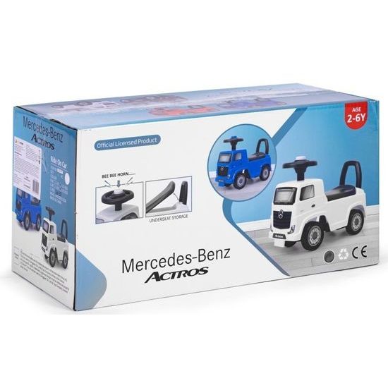 Dětské mini odrážedlo se zvuky Mercedes Actros - bílé