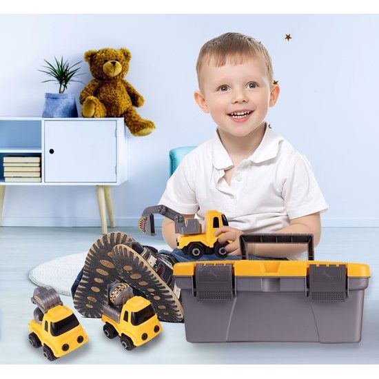 Šroubovací autíčko s kufříkem a 3 autíčky Engineering Control