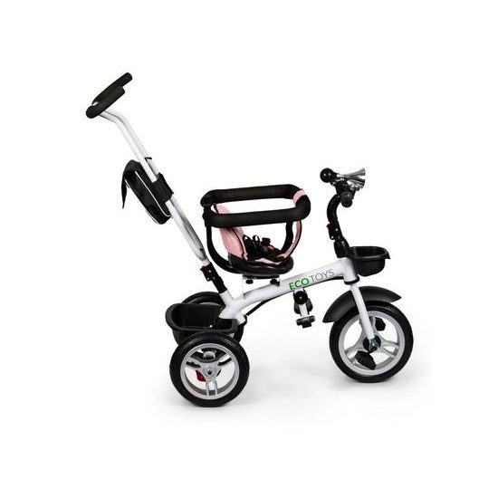 Ecotoys dětská tříkolka s otočným sedadlem 2v1 růžová