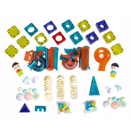 Doris magnetická svítící stavebnice se skluzavkou Light Magnetic 150 dílů