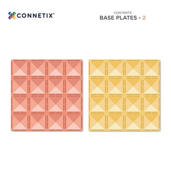 Pastelové Základní desky Connetix Pastel Lemon&Peach Base Plate 2ks