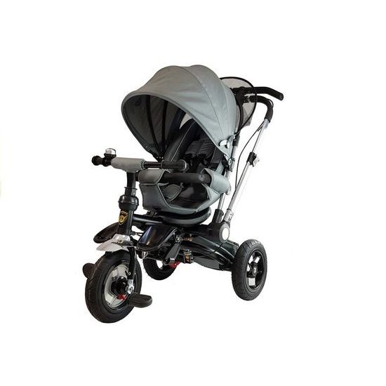 Majlo Toys oboustranná tříkolka s nafukovacími koly PRO700 stříbrná