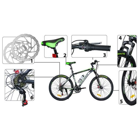 MalTrack odpružené horské kolo Team Green 26" černo-zelené