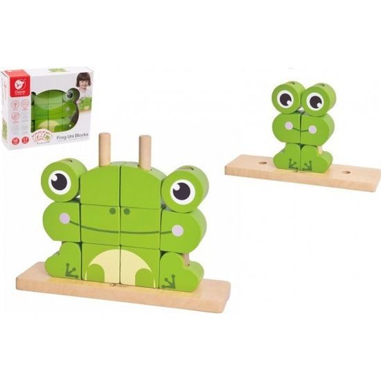 Dřevěná skládanka Žába 17ks