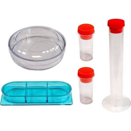 Dětský mikroskop v kufru  28 prvků 300x 600x 1200x