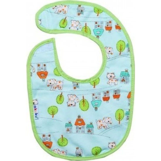 AKUKU Bryndáček froté Baby bib malý - dívčí vzor