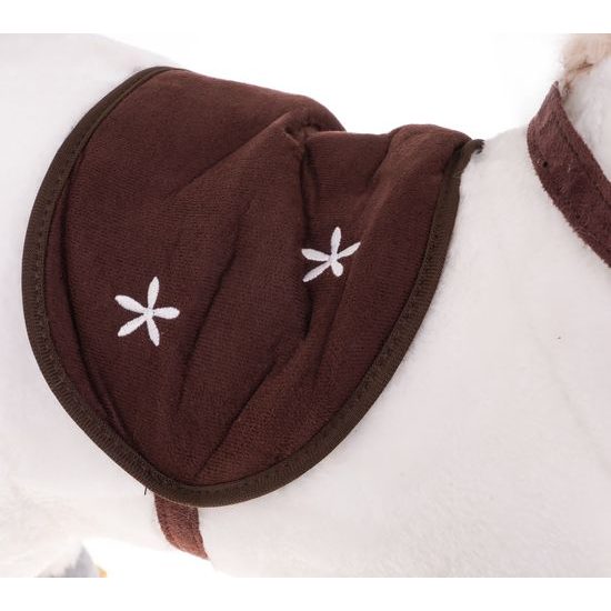 Plyšový houpací kůň Ferda - bílý jednorožec