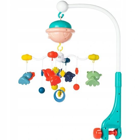 Kolotoč nad postieľku so zvieratkami a projektorom Bed Bell