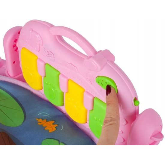 Hrací deka s piankem Harmonika růžová