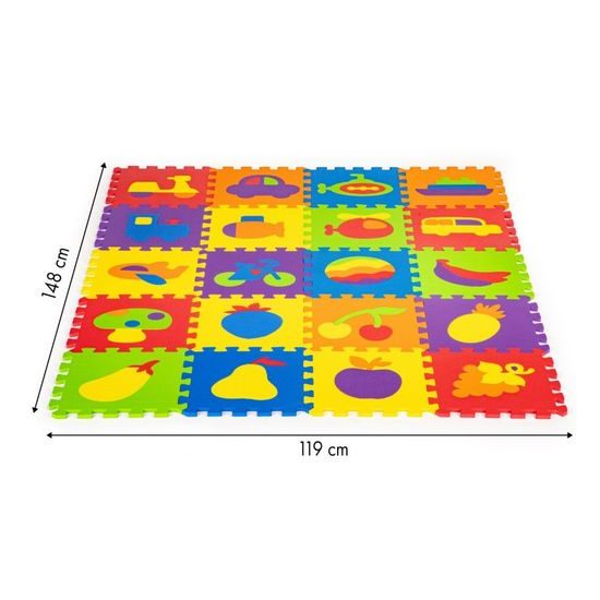 Ecotoys XXL pěnová puzzle hrací deka Happy Fruit