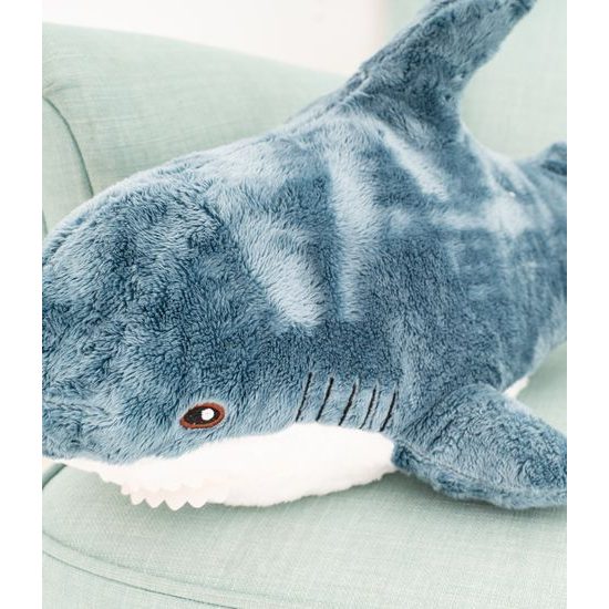 Plyšový žralok Leny 80 cm - modrý