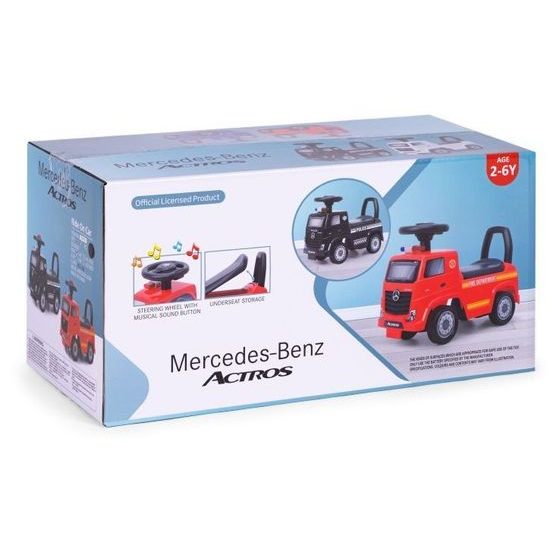 Dětské mini odrážedlo se zvuky Mercedes Actros - černé