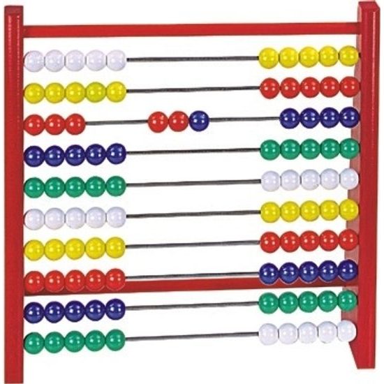 Počítadlo 100 kuliček - mix 3 barvy