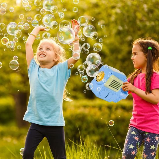 Dětská sekačka s bublifukem 2v1 Bubble Maker - modrá