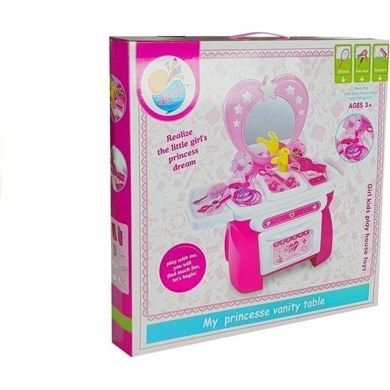 Toaletní stolek s vlasovými doplňky