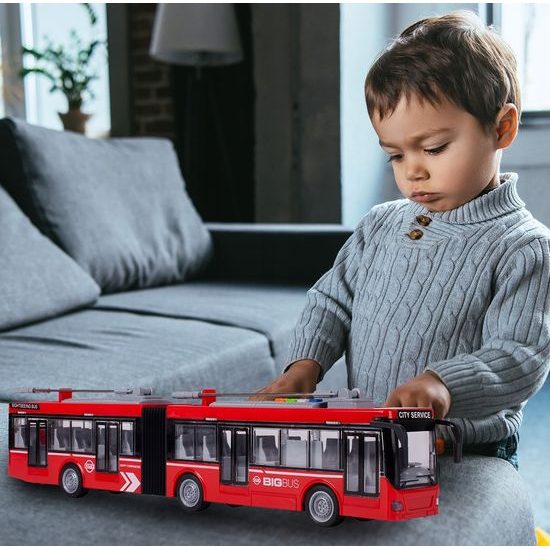 Dětský trolejbus se světlem a zvuky City Bus 1:16