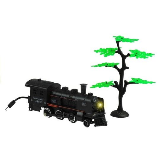 Vláčkodráha na baterie s kouřovými a světelnými efekty Rail King