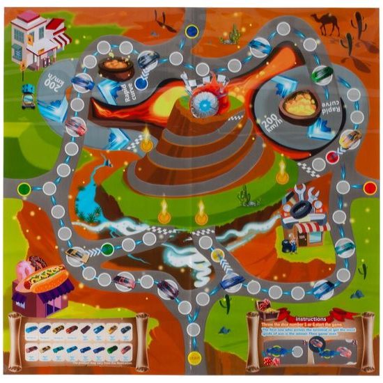 Nákladní auto se 6 autíčky, skluzavkou a podložkou Race Truck