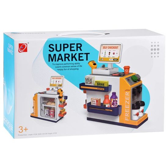 Dětský obchůdek s kávovarem a lednicí Self Checkout