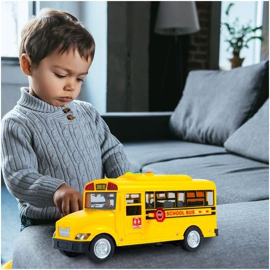 Dětský autobus se světlem a zvuky School Bus 1:20