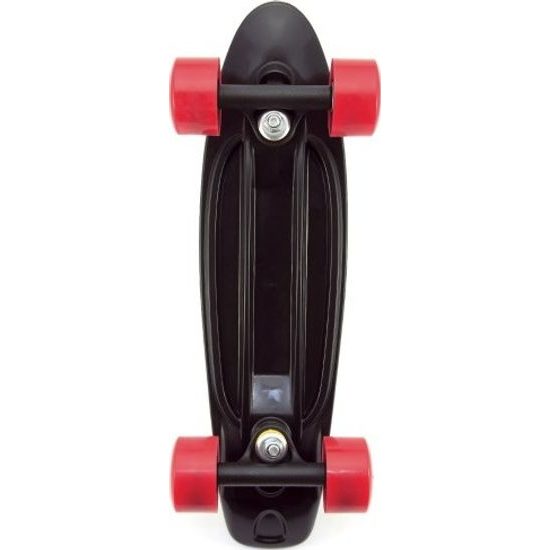 Skateboard - pennyboard - černá, červená kola