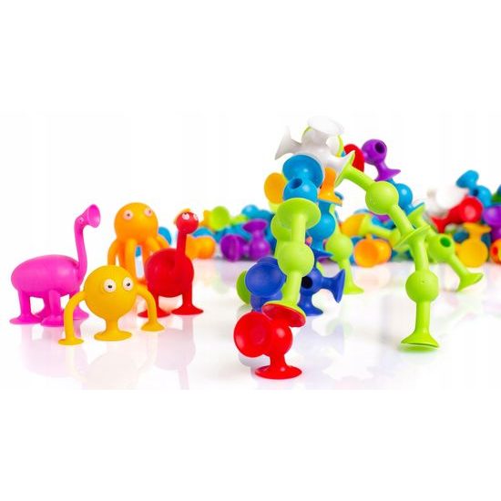 Dětské konstrukční přísavky se zvířátky 96 kusů