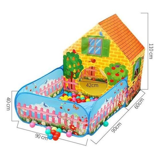 Ecotoys dětský stan Farma se suchým bazénem