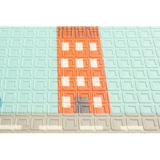 Vzdělávací pěnová podložka dinosauři/auta