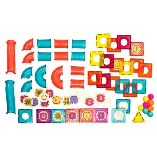 Doris magnetická stavebnice se skluzavkou DIY Magnetic 78 dílů