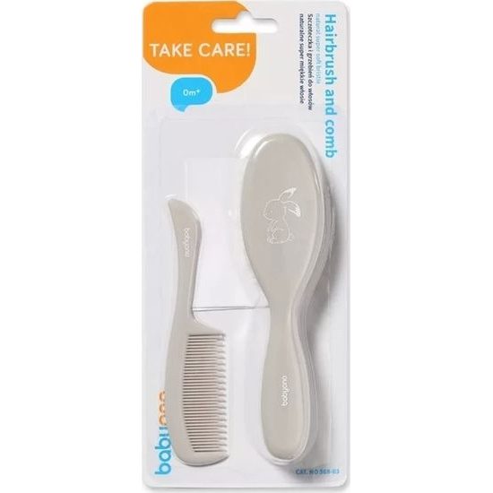BabyOno hřebínek s kartáčkem Grey