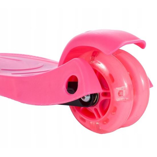 Dětská koloběžka Glow Scooter se svítícími koly růžová