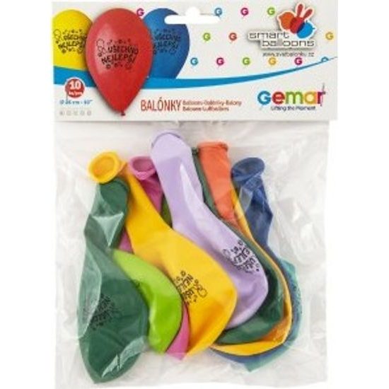 Balonek /Balonky - Všechno nejlepší 10ks