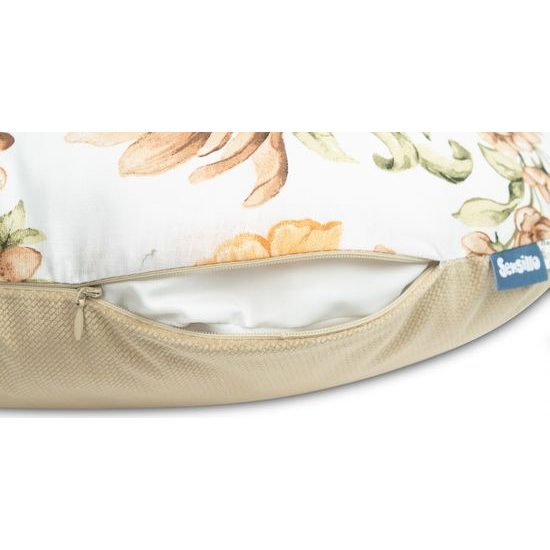 Kojící polštář ve tvaru U sensillo - béžové květy