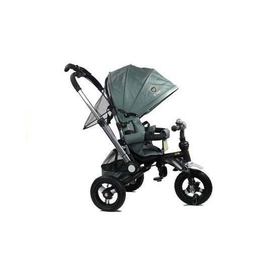 Majlo Toys oboustranná tříkolka s nafukovacími koly PRO700 stříbrná