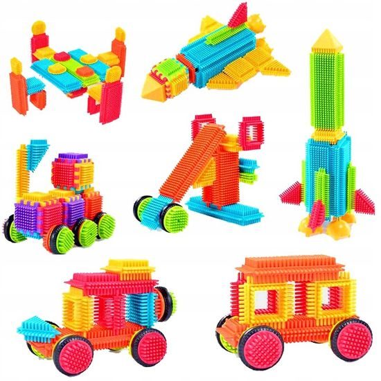 LEHKÉ POŠKOZENÍ barevná konstrukční stavebnice Hedgehog Blocks 200 ks