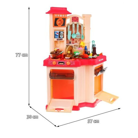 Doris dětská kuchyňka XXL s párou a tekoucí vodou Talented Chef - růžová