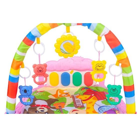 Hrací deka s piankem Sluníčko růžová