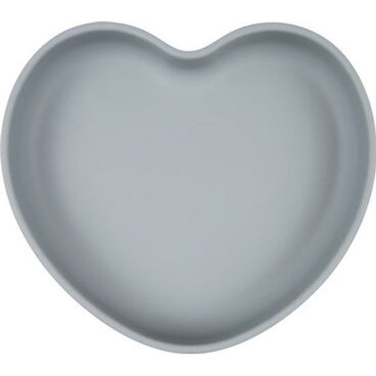 CANPOL babies Silikonový talíř s přísavkou SRDCE modrý