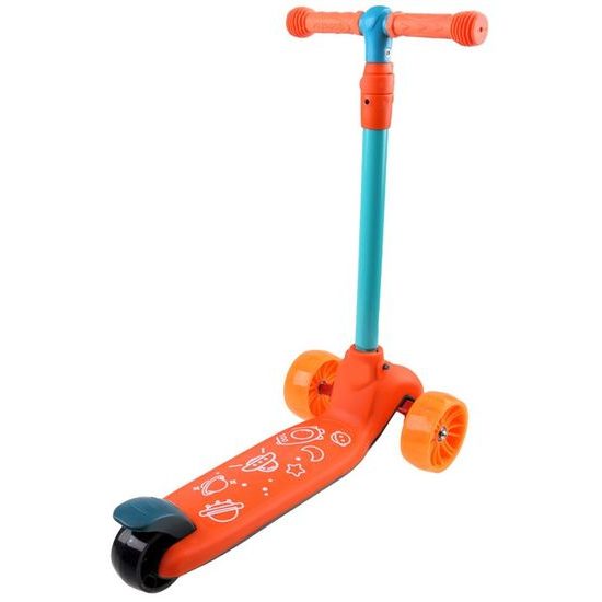 Dětská koloběžka Scooter 708 se svítícími koly - oranžová