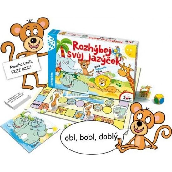 Rozhýbej svůj jazýček verze CZ aneb logopedie hrou - společenská hra