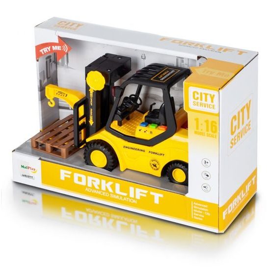 Vysokozdvižný vozík se světly a zvuky City Service 1:16