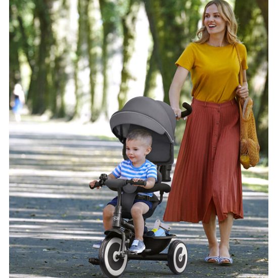 Tříkolka Kinderkraft Aston šedá