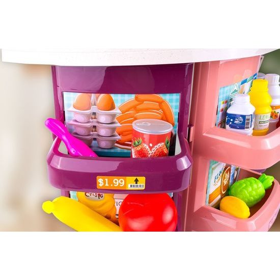 Dětský obchod Supermarket s nákupním košíkem - 44 součástí