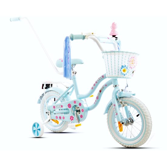 Mexller dětské kolo SISI 12" s vodící tyčí blankytné 2022