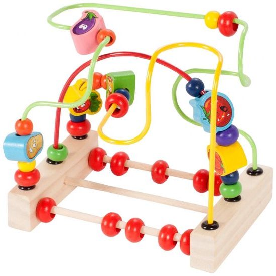 Dřevěný edukační labyrint Wooden Beads