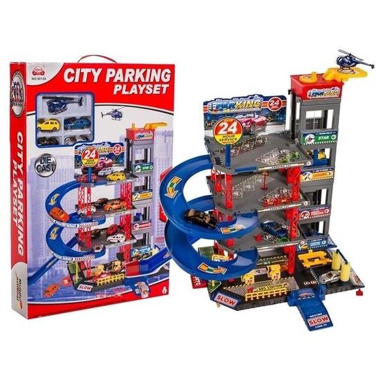 Doris parkovacia garáž s výťahom, helikoptérou a autíčkami